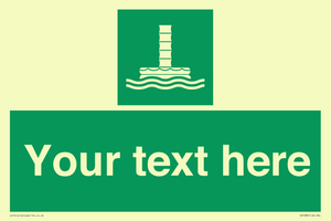 Custom sign safe condition Evacuation chute 